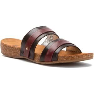 Juil Napa Leather Black and Red Sandals